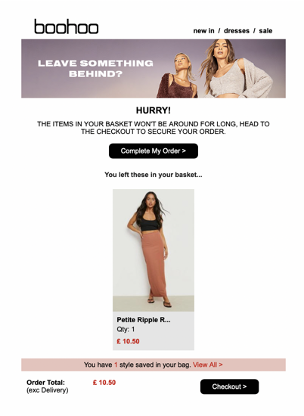 Boohoo Email Example